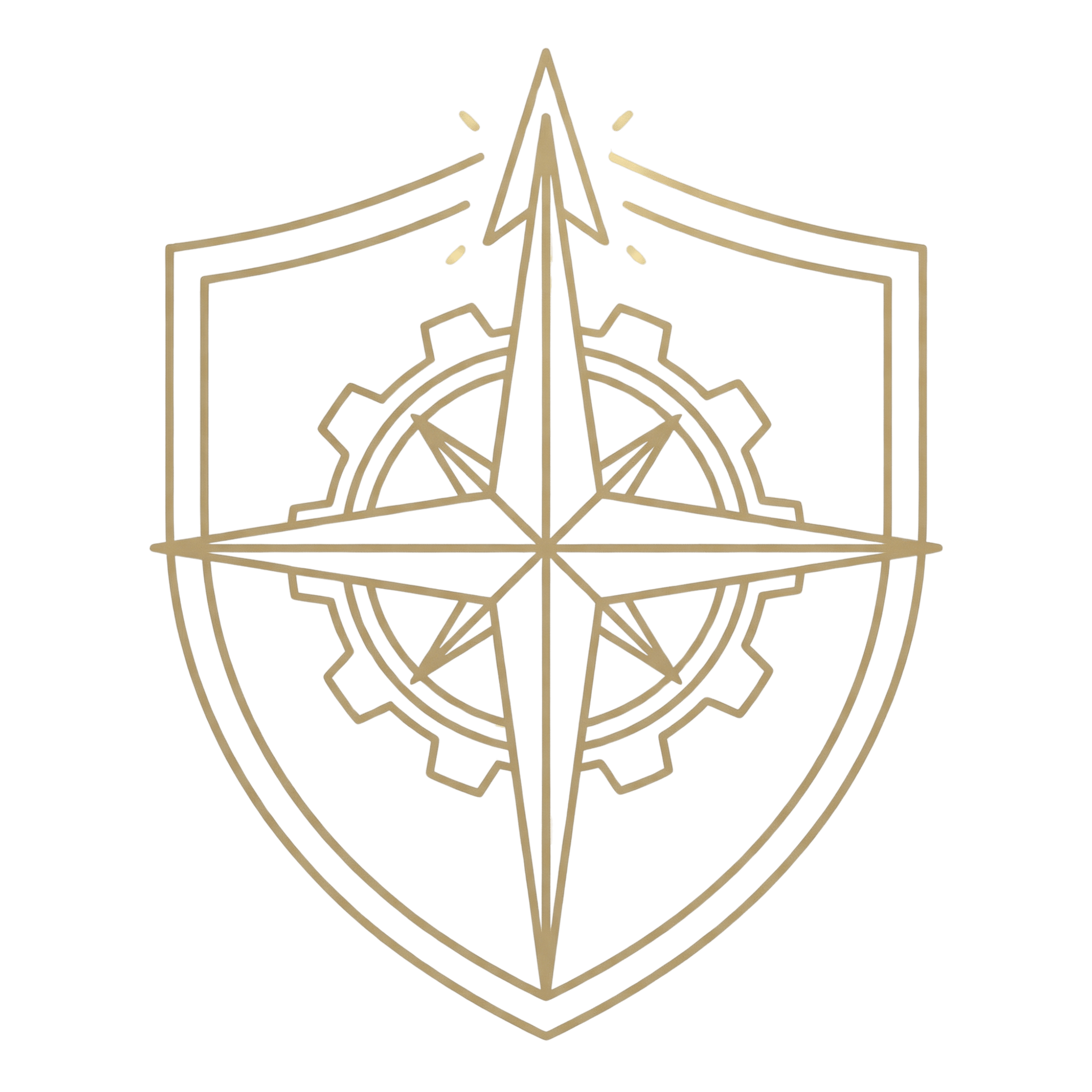Compass rose icon representing building confidence without noise